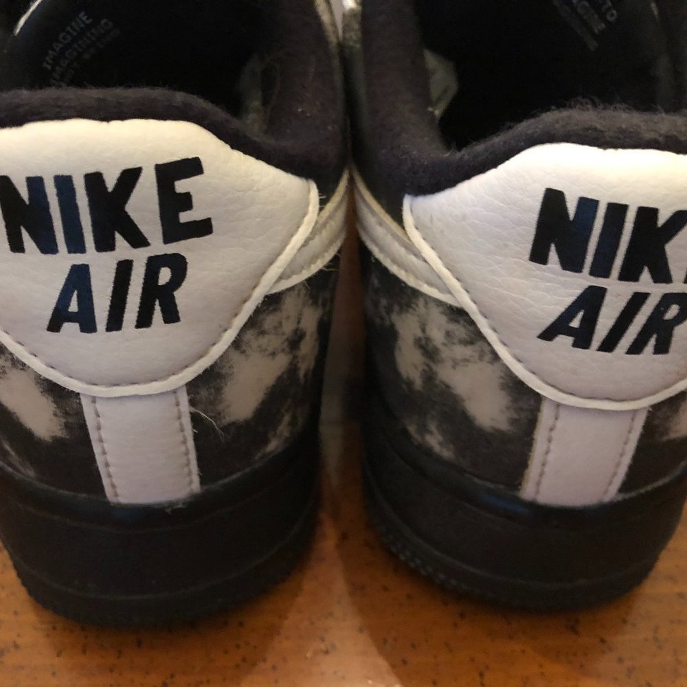 Custom Black and White NIKE AIR Sneakers - Size 7M or 8.5W - Picture 5 of 10